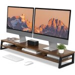 Dual support de moniteur , réhausseur d'ecran d'ordinateur en bois, pour pc / ordinateur / fax / imprimante ... Dual support de moniteur , réhausseur d'ecran d'ordinateur en bois, pour pc / ordinateur / fax / imprimante ...