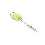 Durable porte badge avec jojo, ovale, jaune / transparent