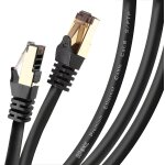 Duronic c�ble ethernet cat8 bk 15m 2ghz 2000mhz vitesse 40gbps s / ftp c�bles r�seaux lan internet network ...