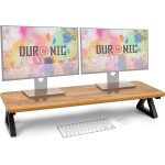 Duronic dm06 - 2 ao support pour deux moniteurs en mdf 82 x 30 cm rehausseur d'�cran d'ordinateur portable ...