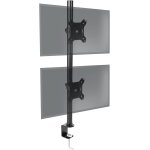 Duronic dm15v2 bras pour 2 moniteurs d'ordinateur support double d'�cran pc articul� ergonomique de bureau ...