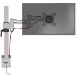Duronic dm351x3 sr support d'�cran � pince pour bureau argent� hauteur ajustable rotatif / inclinable ...