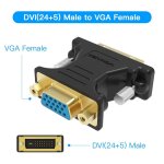 Dv380vg - adaptateur dvi vers vga 24 + 5 mle vers vga femelle, cble 1080p pour projecteur hdtv pc montior ...