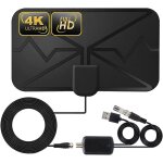 Dvb - t / dvb - t2 antenna, antenne tv numrique hd amplifie cble coaxial hdtv de 16, 5 pieds, 4k 1080p ...