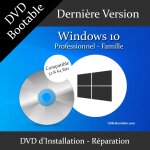 Dvd bootable windows 10 pro / famille + guide pdf d'utilisation - installation / rparation / mise  ...