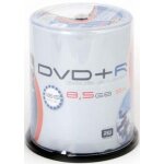 Dvd + r 8x double couche imprimable, 100 pices en cakebox