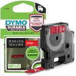 Dymo d1 etiquettes r�sistantes 12mm x 3m impression en blanc sur fond rouge autocollantes �tiquettes ...