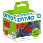 Dymo labelwriter - adh�sif - rouge - 54 x 101 mm 220 etiquette(s) (1 rouleau(x) x 220 etiquettes - pour ...