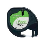 Dymo letratag - ruban de papier - blanc - rouleau (1, 2 cm x 4 m) 1 rouleau(x) - pour letratag lt - 100h, ...