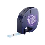 Dymo letratag - ruban plastique - transparent - rouleau (1, 2 cm x 4 m) 1 rouleau(x) - pour letratag ...