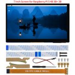 Ecran tactile ips dsi avec support pour raspberry pi 5 4b 3b + 3b, moniteur lcd 800x480, 7 pouces, 5 ...