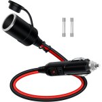 Eifj - rallonge cable allume cigare 12v 24v cble d'extension allume cigare 14awg 15a 20a rallonge allume ...