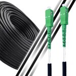 Elfcam - c�ble � fibre optique monomode sc / apc � sc / apc pour l'ext�rieur (50m)