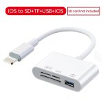 Elough - adaptateur 3 en 1 de type c, lecteur de carte mmoire tf sd usb c, compatible avec iphone samsung ...