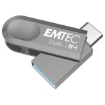 Emtec dual d280 - clé usb - 64 go - usb 3. 2 gen 1 / usb - c Emtec dual d280 - clé usb - 64 go - usb 3. 2 gen 1 / usb - c