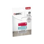 Emtec m750 wallpaper - cl usb - 8 go - usb 2. 0 - rouge, onde, chelle (pack de 3)