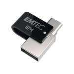Emtec mobile & go t260c - dual clé usb - 64 go - usb 3. 2 gen 1 / usb - c Emtec mobile & go t260c - dual clé usb - 64 go - usb 3. 2 gen 1 / usb - c