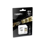 Emtec speedin' - carte mmoire flash (adaptateur microsdxc vers sd inclus(e)) - 64 go - uhs - i u3 / ...