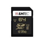 Emtec v90 ultra pro - carte mmoire flash - 64 go - video class v90 / uhs - ii u3 - sdxc uhs - ii