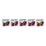Emtec vinyl look - 10 x cd - r - 700 mo (80 min) 52x - bleu, jaune, violet, vert, rose - botier cd troit ...