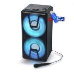Enceinte autonome à led party box portable avec lecteur cd + micro - bt / cd / aux / usb - 150w + clé ... Enceinte autonome à led party box portable avec lecteur cd + micro - bt / cd / aux / usb - 150w + clé ...
