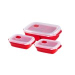 Ensemble de base de boîtes pour micro - ondes, 3 pièces, rouge Ensemble de base de boîtes pour micro - ondes, 3 pièces, rouge