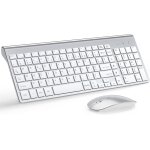 Ensemble clavier avec couvercle et souris sans fil ultra - mince, 2. 4g silent compact 2400dpi pleine ...