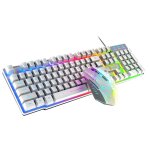 Ensemble clavier de jeu 3 - en - 1, kit de tapis de souris filaire, r�tro�clairage led rbg 2400dpi, fourniture ...