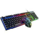 Ensemble de clavier et souris de jeu m�canique ergonomique, r�tro�clair� rvb, � c�ble usb, pour pc et ...