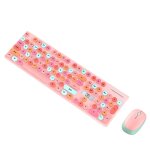 Ensemble clavier et souris de jeu sans fil, 104 touches rondes, pour ordinateur portable et pc