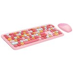 Ensemble clavier et souris de jeu sans fil rétro, 2. 4g, 110 touches, multicolores, muet, pour pc et ... Ensemble clavier et souris de jeu sans fil rétro, 2. 4g, 110 touches, multicolores, muet, pour pc et ...