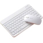 Ensemble clavier et souris portable ultra fin, compatible bluetooth, compatible avec android, windows, ...