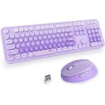 Ensemble clavier et souris sans fil, 104 touches clavier de machine a ecrire r�tro, 2. 4ghz clavier de ...
