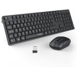 Ensemble clavier et souris sans fil 2. 4 g avec récepteur usb, clavier qwerty britannique pleine taille ... Ensemble clavier et souris sans fil 2. 4 g avec récepteur usb, clavier qwerty britannique pleine taille ...