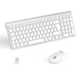 Ensemble clavier souris sans fil, ergonomique clavier de souris, france azerty, 2, 4 ghz avec r�cepteur ...