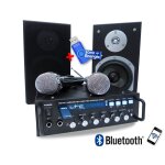 Ensemble karaoké complet ampli 2x75w + 2 hp + 2 micros + clé usb 32go Ensemble karaoké complet ampli 2x75w + 2 hp + 2 micros + clé usb 32go