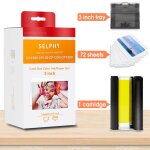 Ensemble de papier photo 3 pouces, cartouche d'encre en papier compatible avec canon selphy3 pouces, ... Ensemble de papier photo 3 pouces, cartouche d'encre en papier compatible avec canon selphy3 pouces, ...