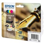 Epson 16 multipack - pack de 4 - noir, jaune, cyan, magenta - original - emballage coque avec alarme ...