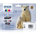 Epson 26 multipack (ours polaire) - pack de 4 cartouches d'encre originales - noir, jaune, cyan, magenta ...