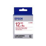Epson labelworks lk - 4wrn - bande d'�tiquettes - rouge sur blanc - rouleau (1, 2 cm x 2, 9 m) 1 rouleau(x) ...