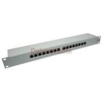Equip - tableau de connexions - cat 6e - stp - gris clair, ral 7035 - 1u - 19  - 16 ports