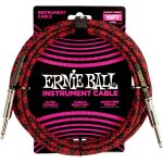 Ernie ball - 6394 - c�ble jack / jack - 3m rouge et noir