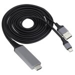 Ersan - 2 en 1 usb type c 3. 1 et usb 2. 0 a vers hdmi 4k@30hz hdtv cble de sortie audio - vido miroir ...