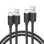 Ersan - cble chargeur pour macbook pro 2023, usb type c 1m 2 pack, cordon charge nylon pour macbook ...