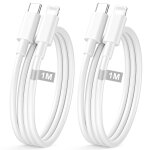 Ersan - cable iphone usb c 1m 2pack[certifi mfi], cable usb c vers lighting cble lighting charge rapide ...