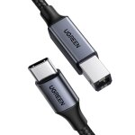 Ersan - cble scanner imprimante thunderbolt 3 type c vers usb b nylon tress noir compatible avec macbook ...
