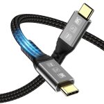 Ersan - cble usb4 pour thunderbolt 4 2m, cble usb - c tress 40gbps, 8k 60hz vido, cable charge pd ...