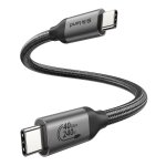 Ersan - cble usb4 compatible avec cble thunderbolt 4 30cm, 40gbps transfert donnes, 8k@60hz 4k@144hz ...