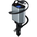 Ersan - chargeur de voiture rtractable usb c 2025 - 65 w - accessoire de voiture 4 en 1 - 12 v - adaptateur ...