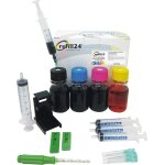 Ersan - kit de recharge compatible pour cartouches d'encre canon 540, 541, 540 xl, 541 xl noir et couleur ...